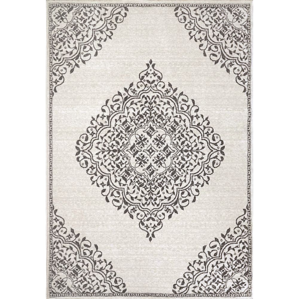 Dynamic Rugs 3302-109 Hera 5.3 Ft. X 7.11 Ft. Rectangle Rug in Ivory/Grey 